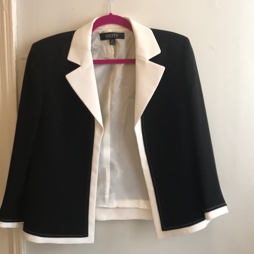 Kasper Black & White Suit Jacket